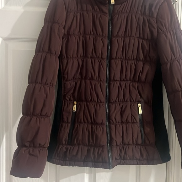 Calvin Klein women’s winter coat jacket zipper jacket maroon color red CK winter - Picture 3 of 16